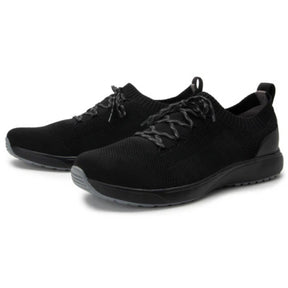 PEAQ Mens Smart Shoes Q-Chip Smart Step Counter Knit Lace-Up Sneakers in Black