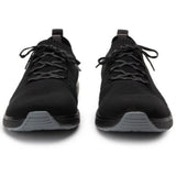 PEAQ Mens Smart Shoes Q-Chip Smart Step Counter Knit Lace-Up Sneakers in Black
