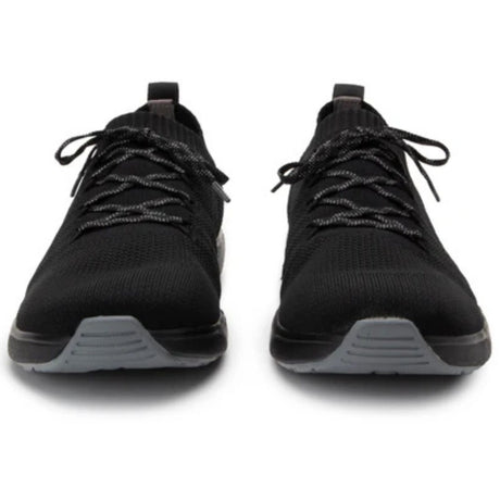 PEAQ Mens Smart Shoes Q-Chip Smart Step Counter Knit Lace-Up Sneakers in Black