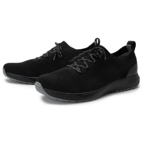 PEAQ Mens Smart Shoes Q-Chip Smart Step Counter Knit Lace-Up Sneakers in Black