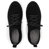 PEAQ Mens Smart Shoes Q-Chip Smart Step Counter Knit Lace-Up Sneakers in Black