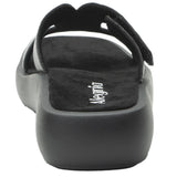 Alegria Portia Women’s Sandals Leather Adjustable Strap Comfort Slip-On in Black