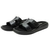 Alegria Portia Women’s Sandals Leather Adjustable Strap Comfort Slip-On in Black