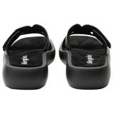 Alegria Portia Women’s Sandals Leather Adjustable Strap Comfort Slip-On in Black