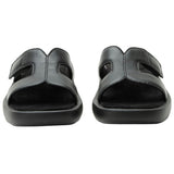 Alegria Portia Women’s Sandals Leather Adjustable Strap Comfort Slip-On in Black