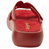 Alegria Portia Women’s Sandals Leather Adjustable Strap Comfort Slip-On in Ruby