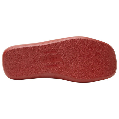 Alegria Portia Women’s Sandals Leather Adjustable Strap Comfort Slip-On in Ruby