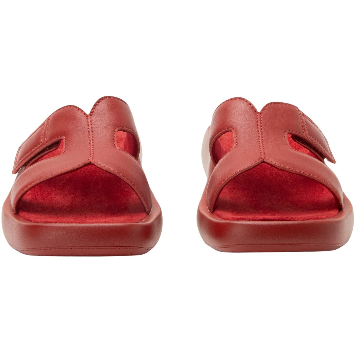 Alegria Portia Women’s Sandals Leather Adjustable Strap Comfort Slip-On in Ruby