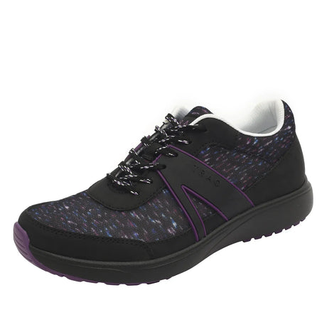 TRAQ Qarma 2 Sonar Womens Walking Shoes Smart Step Tracker Comfort Sneaker in Black