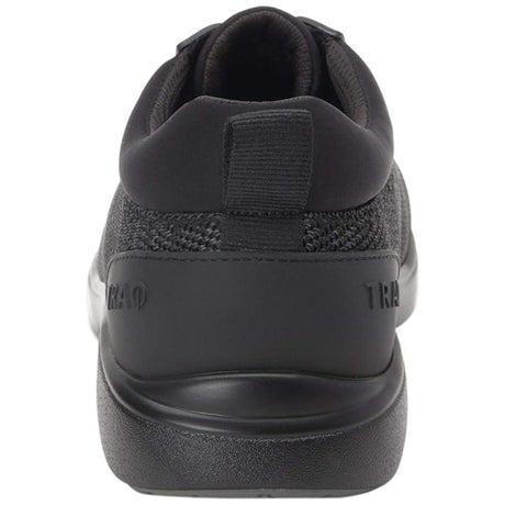 Alegria Quantum Mens Knit Lace-Up Smart Shoes w/ Q-Chip Pedometer in Blackout