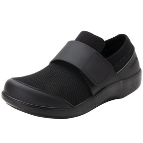 TRAQ Qwik Mens Smart Shoes Hook & Loop Q-Sport Rocker Slip-Resistant in Blackout