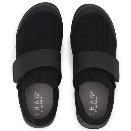 TRAQ Qwik Mens Smart Shoes Hook & Loop Q-Sport Rocker Slip-Resistant in Blackout