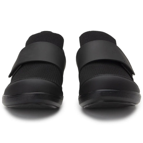 TRAQ Qwik Mens Smart Shoes Hook & Loop Q-Sport Rocker Slip-Resistant in Blackout