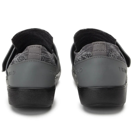 Alegria TRAQ Qwik Womens Walking Shoes Breathable Knit Slip-On in Charcoal