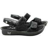 Alegria Verona Womens Leather Mini Rocker Sole Comfort Sandals in Inky