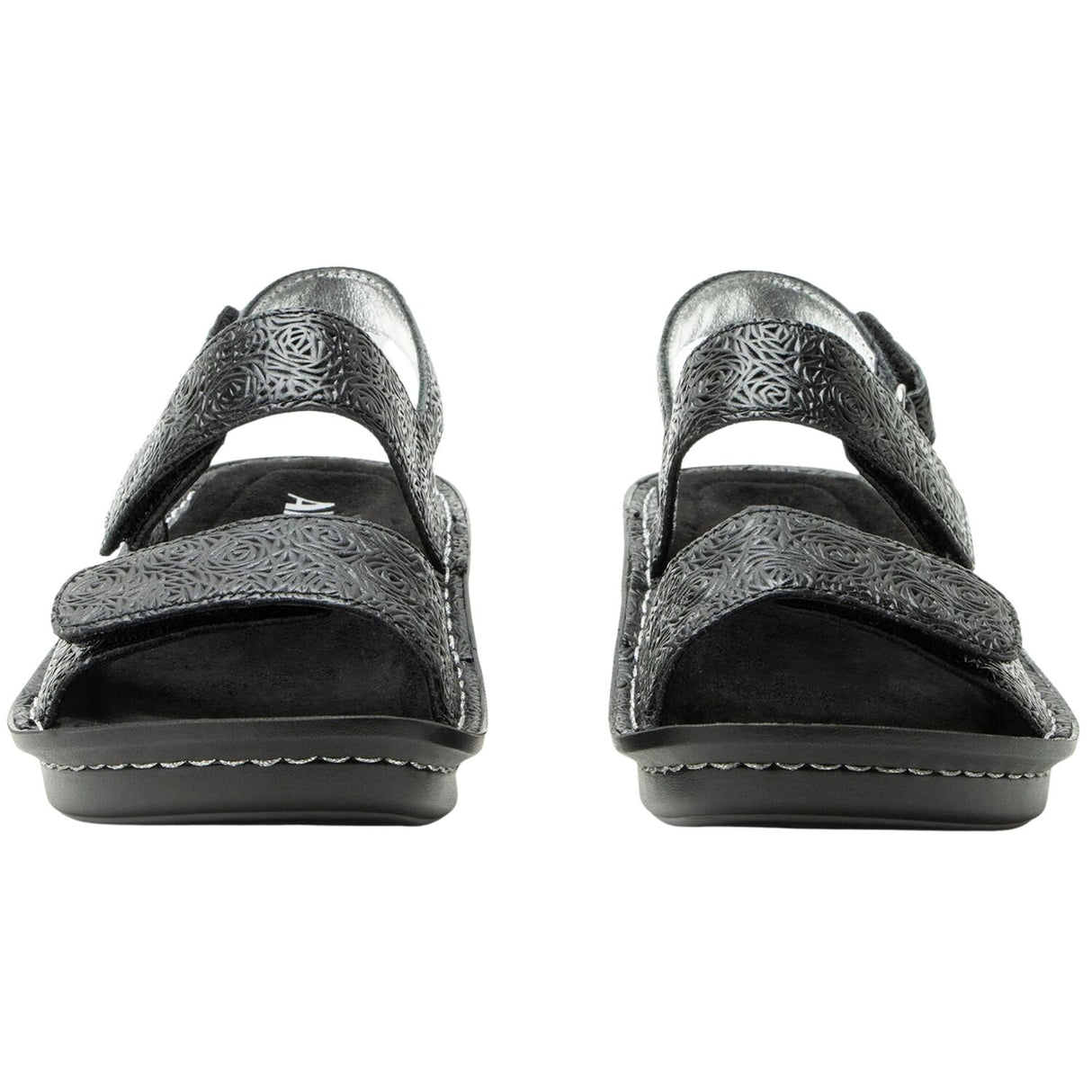 Alegria Verona Womens Leather Mini Rocker Sole Comfort Sandals in Inky