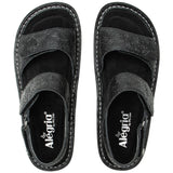 Alegria Verona Womens Leather Mini Rocker Sole Comfort Sandals in Inky