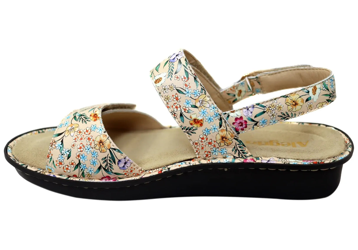 Alegria Verona Womens Comfort Leather Sandals in Summer Thyme
