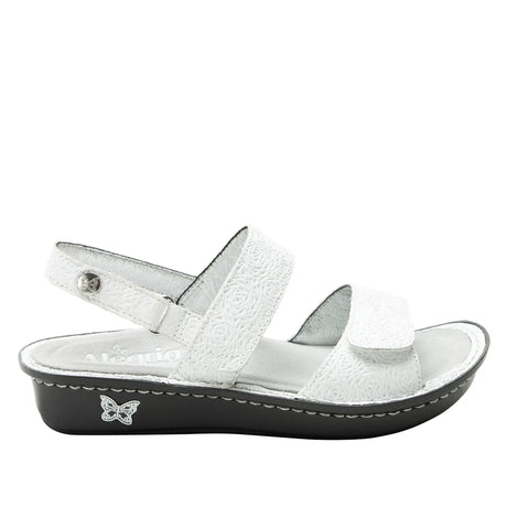 Alegria Verona Womens Comfort Leather Sandals in Blancalita