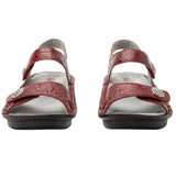 Alegria Vienna Womens Embossed Leather Slingback Sandals in Loretta Roja