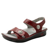 Alegria Vienna Womens Embossed Leather Slingback Sandals in Loretta Roja - EUR 40