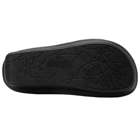 Alegria Vienna Womens Embossed Leather Slingback Sandals in Loretta Roja