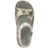 Alegria Vienna Womens Embossed Leather Slingback Sandals in Soft As I Leaf You