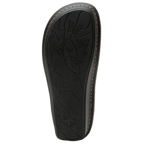 Alegria Vienna Womens Embossed Leather Slingback Sandals in Soft As I Leaf You