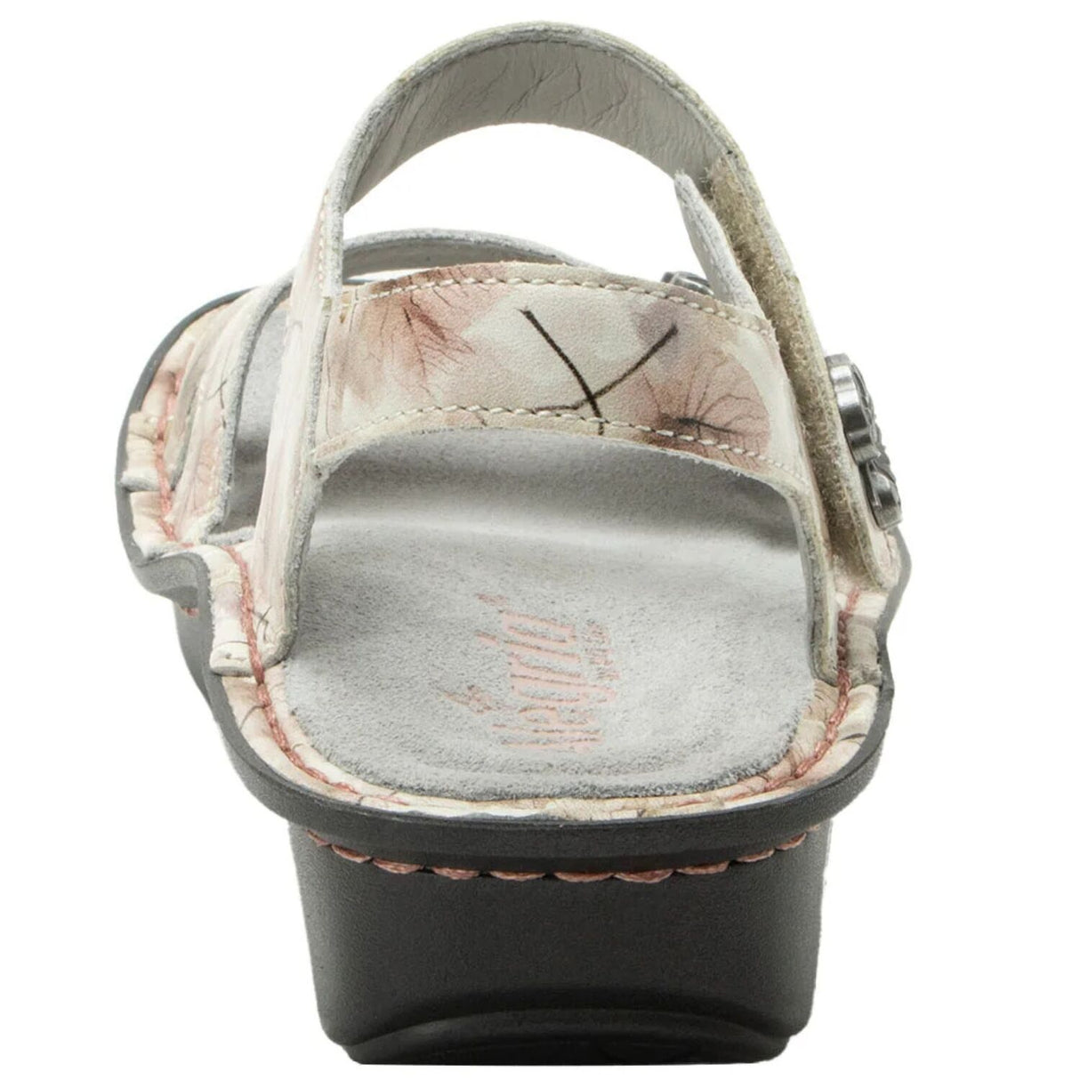 Alegria Vienna Womens Embossed Leather Slingback Sandals in Soft As I Leaf You