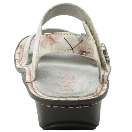 Alegria Vienna Womens Embossed Leather Slingback Sandals in Soft As I Leaf You