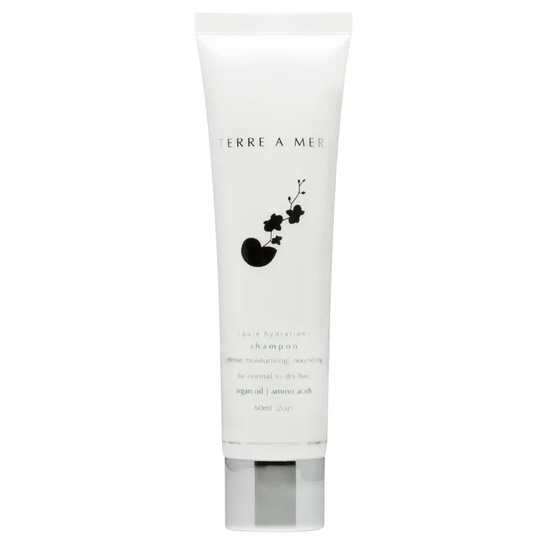 12x Terre A Mer Pure Hydration Shampoo - 60ml Travel Size