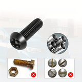Anti Theft License Number Plate Screws Kit Rustproof Stainless Steel Car Tag Plate - Black Matte