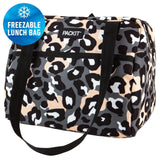 PACKIT Freezable Ice Lunch Bag Tote Food Storage Camping Travel Tiger - Wild Leopard