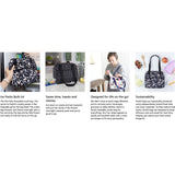 PACKIT Freezable Ice Lunch Bag Tote Food Storage Camping Travel Tiger - Wild Leopard