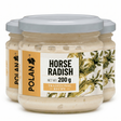 3x 200g Polan Horseradish Sauce/Spread in Glass Jar Bulk Pack - Product of Poland