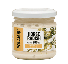 200g Polan Horseradish Sauce Traditional Recipe in Glass Jar - Product of Poland