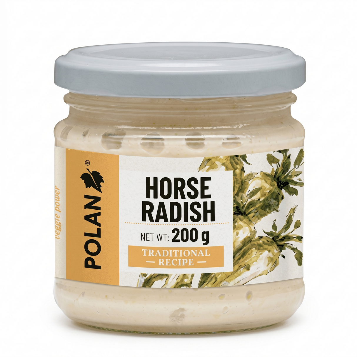 200g Polan Horseradish Sauce/Spread in Glass Jar - Product of Poland