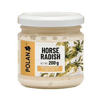 200g Polan Horseradish Sauce Traditional Recipe in Glass Jar - Product of Poland