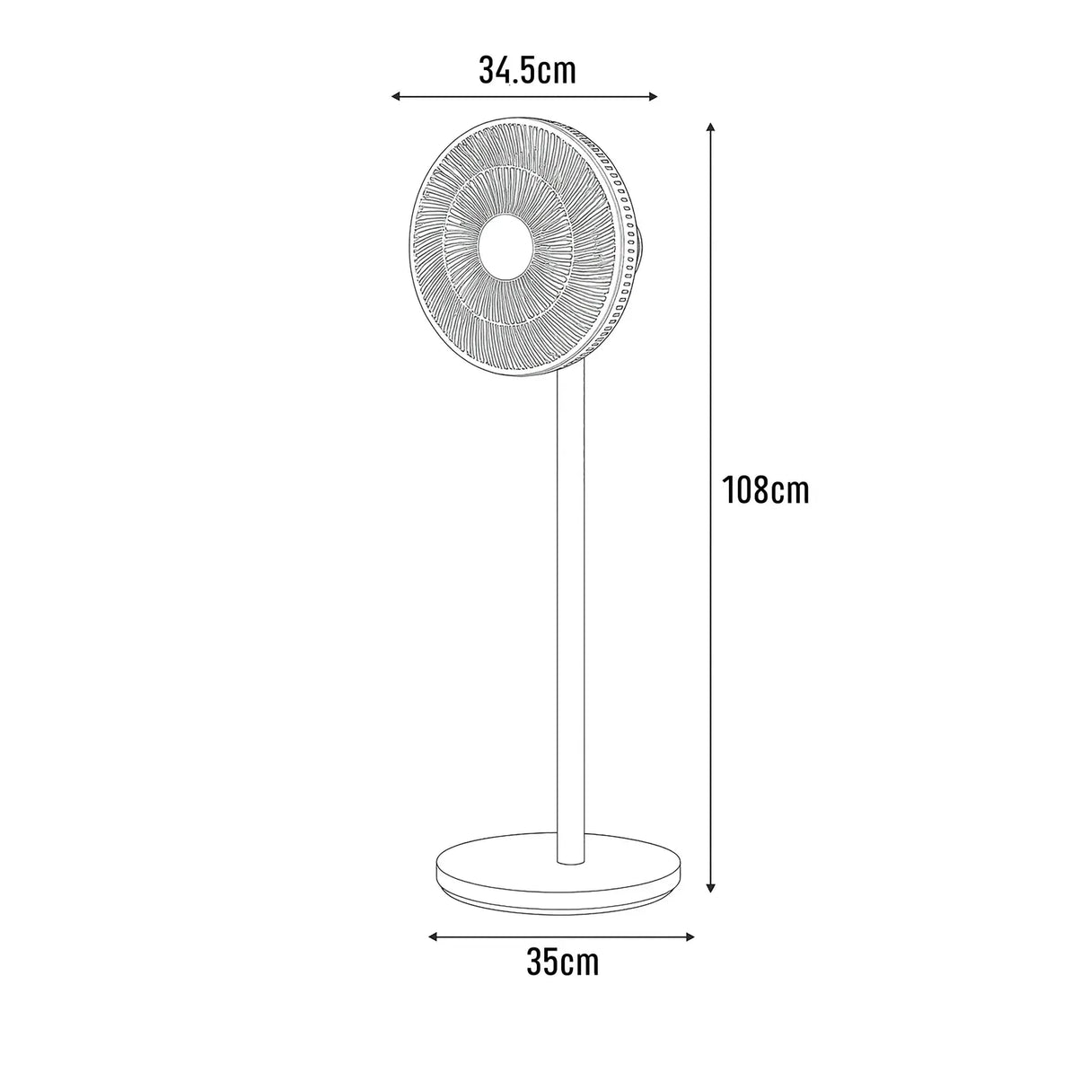 Sheffield 1.08m DC Digital Pedestal Fan - White (PL3000)