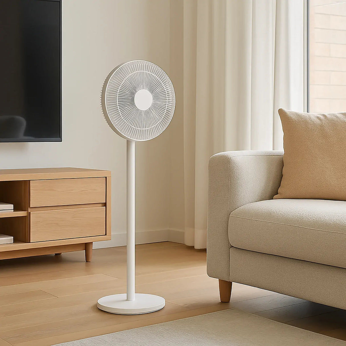Sheffield 1.08m DC Digital Pedestal Fan - White (PL3000)