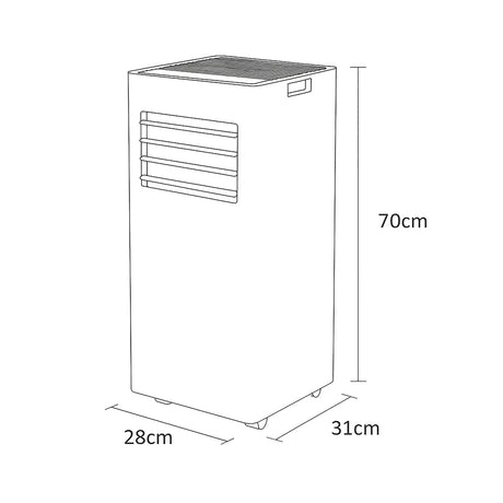 Sheffield Portable Air Conditioner & Dehumidifier - 7000 BTU | Compact Cooling (PL619)