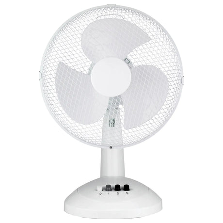 4x Sheffield 30cm Desk/Table Fan with 3 Speed Settings Bulk Pack - White (PL705)