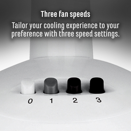 Sheffield 30cm Desk/Table Fan with 3 Speed Settings in White (PL705)