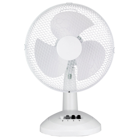 Sheffield 40cm Desk/Table Fan with 3 Speed Settings & Carry Handle in White (PL706)