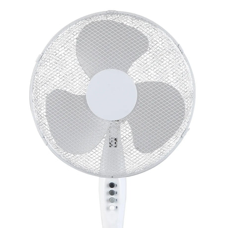 3x Sheffield 1.25m Tall Pedestal Oscillating Fan w/ 40cm Head Bulk Pack - White (Self Standing)