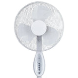 2x Sheffield Height Adjustable Pedestal Oscillating Fan w/ Remote Control - White (Self Standing)