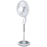 Sheffield Height Adjustable Pedestal Oscillating Fan w/ Remote Control - White (Self Standing)
