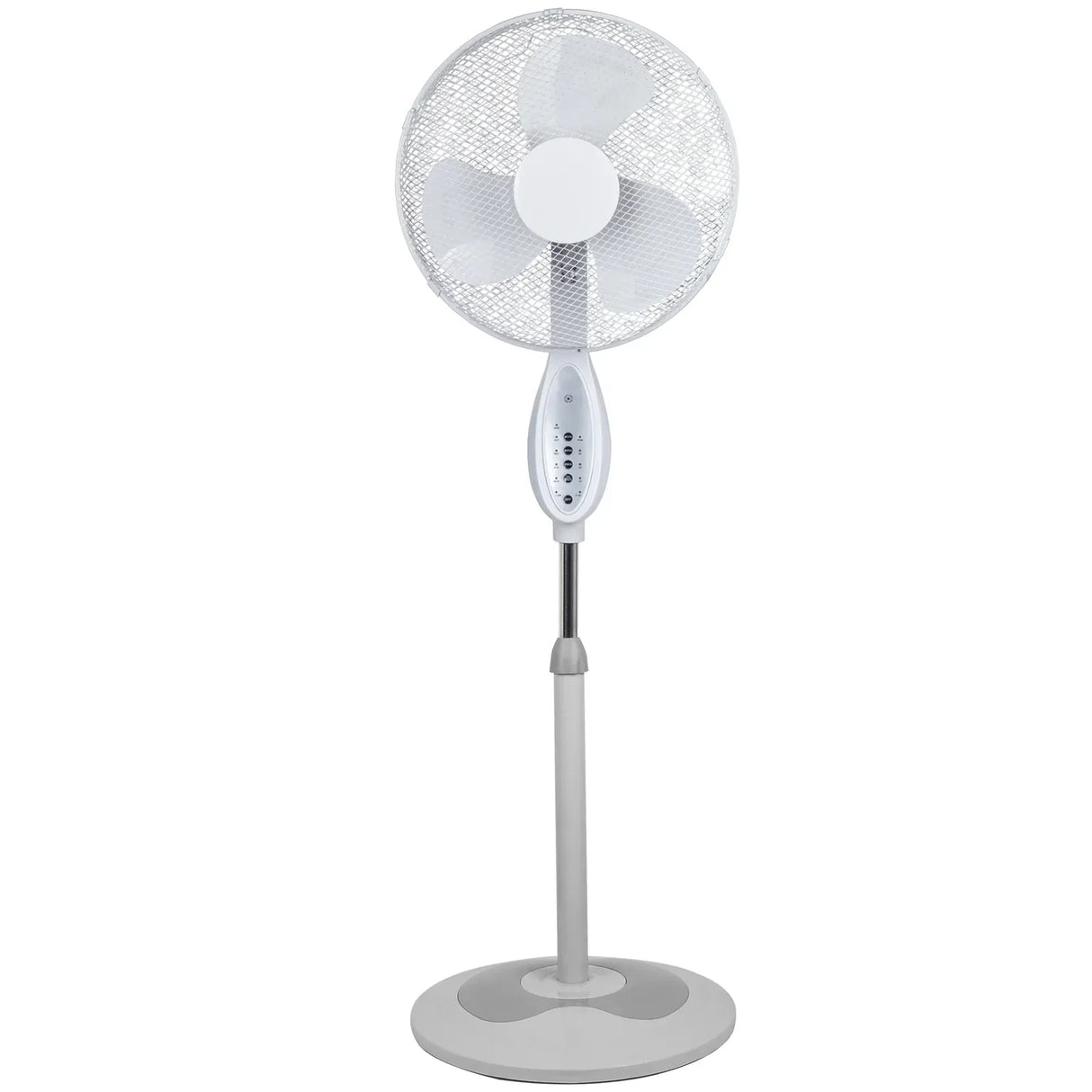 Sheffield Height Adjustable Pedestal Oscillating Fan w/ Remote Control - White (Self Standing)