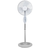 Sheffield Height Adjustable Pedestal Oscillating Fan w/ Remote Control - White (Self Standing)