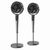 2x Sheffield 3D Pedestal Circulator Fan w/ LCD & Remote Control Bulk Pack - Grey (PLA1955)